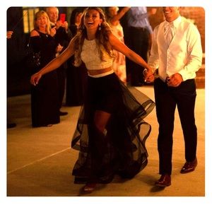 2 piece Prom Dress, formal gown, evening gown